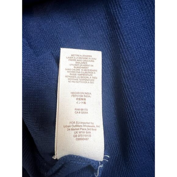 Free People Daniella Blue Crochet Lace Long Sleeve Top Boho Size Small - Picture 8 of 9